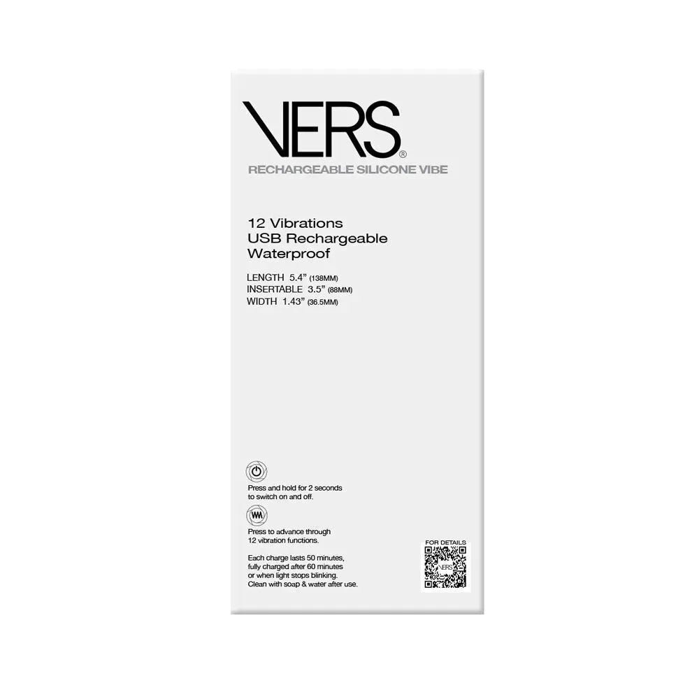 VERS Rechargeable Silicone G Spot Vibe - Take A Peek