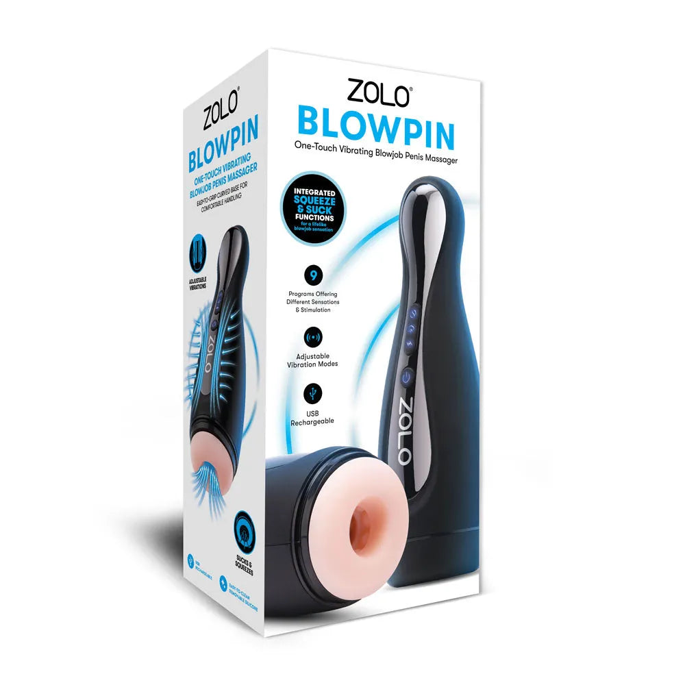 Zolo Blowpin - USB Rechargeable Auto Sucking and Vibrating Masturbator - Take A Peek