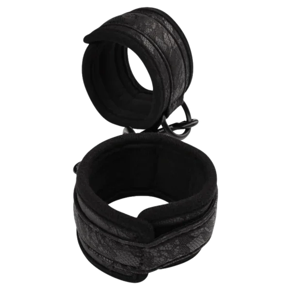 Tempt Him Hand Cuffs (Black)-CN-632108742