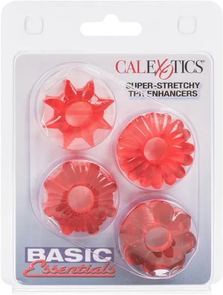 Basic Essentials Super-stretchy TPR Enhancers (Red) - Take A Peek