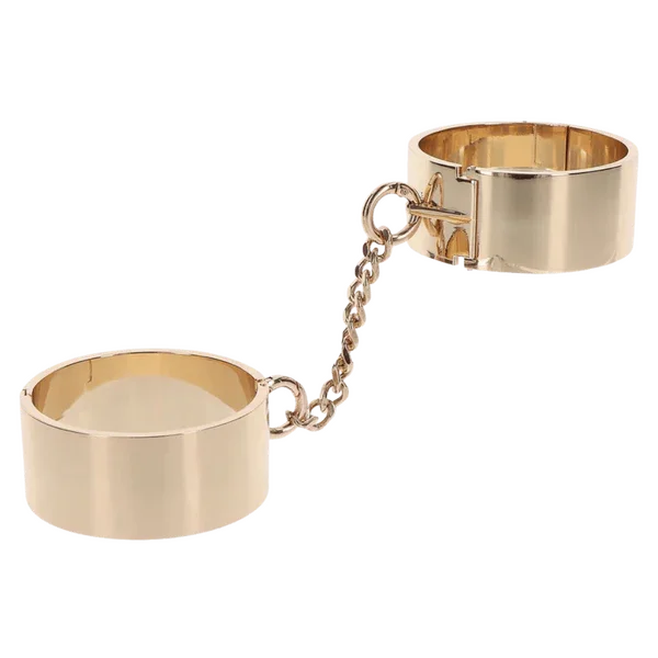 Slave Wrist Cuffs (Gold) - Take A Peek