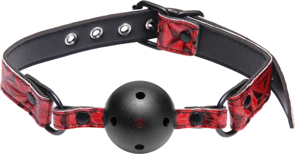 Crimson Tied Breathable Ball Gag - Take A Peek