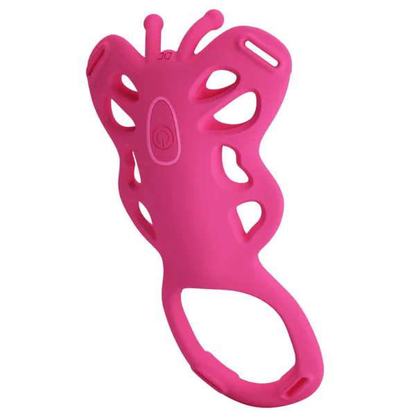 Rechargeable Strap-on Butterfly Massager - Aethon (Pink)-BI-022062HP