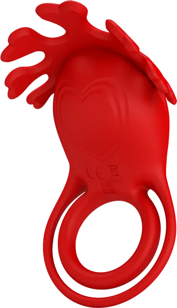 Rechargeable Vibrating Cock Ring Ruben (Red)-BI-210311