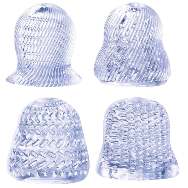 4 in 1 Glans Stroker Set (Clear) - Take A Peek