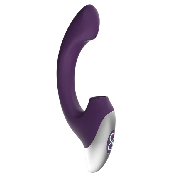 Thumping Rechargeable Silicone Vibrator (Purple) - Take A Peek