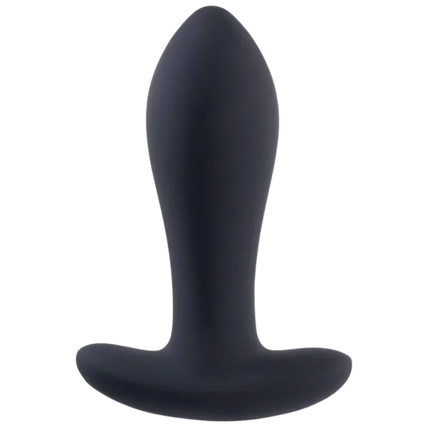 Vibrating Butt Plug with T-Bar Base (Black) - Take A Peek