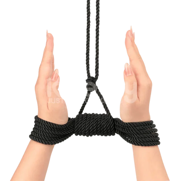 Silky Bondage Rope 10M (Black)-LV761301