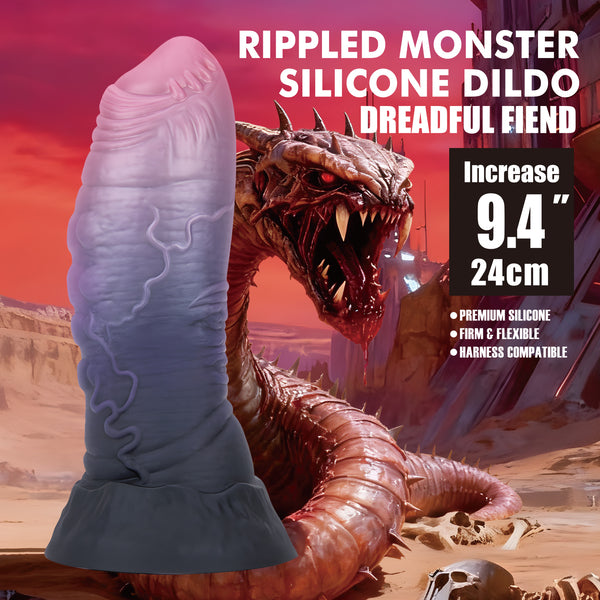 Dreadful Fiend 9.4" (Pink/Purple)-BW-008175