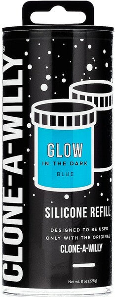 Clone-A-Willy Silicone Refill (Glow Blue)-EL-CW-LGBR