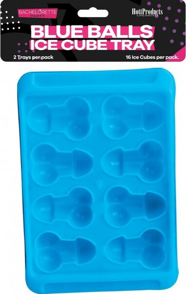 Blue Balls - Penis & Balls Shaped Ice Cube Tray-HP-2219