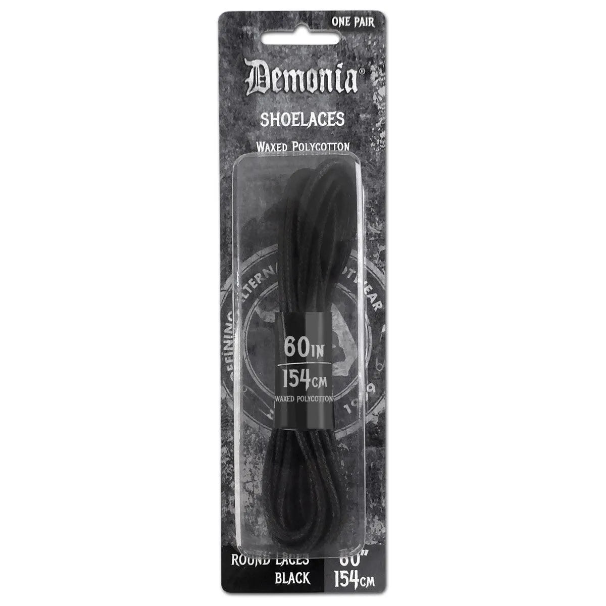 SL-ANKLE-DE DEMONIA 154CM Ankle Boot Shoe Laces BLACK - Take A Peek