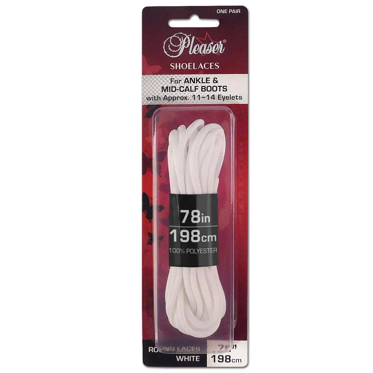SL-ANKLE-PL White 198CM Shoe Laces - Take A Peek