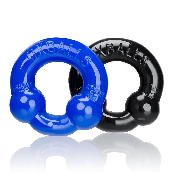 Ultraballs 2 Pack Cockring Black And Police Blue - Take A Peek