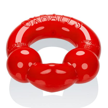 Ultraballs 2 Pack Cockring Steel And Red - Take A Peek