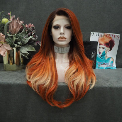 Orange Blonde Mix straight Wig - Take A Peek