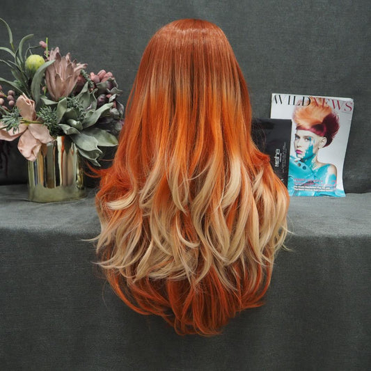 Orange Blonde Mix straight Wig - Take A Peek