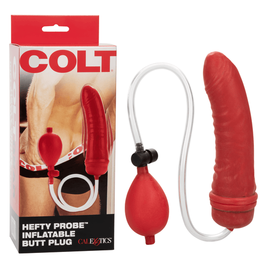 Colt Hefty Probe Inflatable Butt Plug - Red - Take A Peek