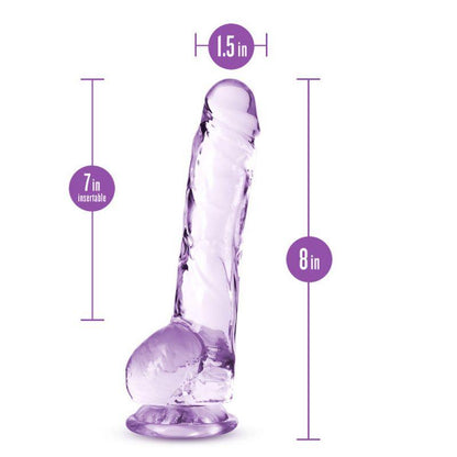 Naturally Yours 8" Crystaline Dildo Amethyst - Take A Peek
