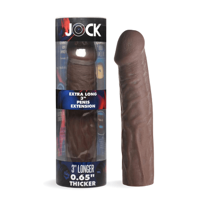 JOCK Extra Long 3" Penis Extension Sleeve - Dark - Take A Peek