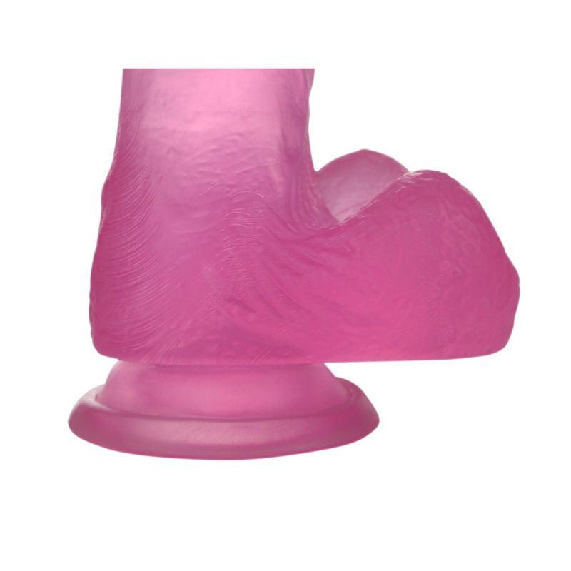 Jelly Studs 7in Crystal Dildo Medium Pink - Take A Peek