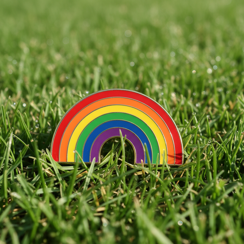 Rainbow Shape Enamel Pin - Take A Peek