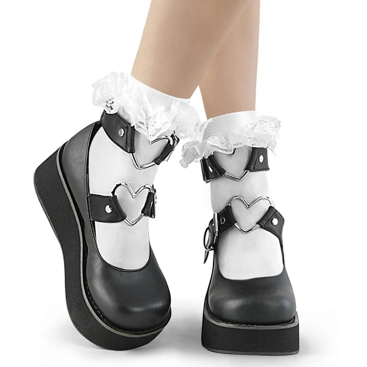 DEMONIA DH-10 ANKLE SOCKS WHITE - Take A Peek