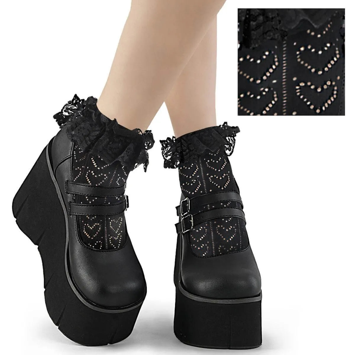 DEMONIA DH-15 ANKLE SOCKS BLACK - Take A Peek