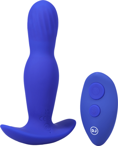 EXPANDER - Rechargeable Silicone Anal Plug With Remote - Royal Blue - Take A Peek