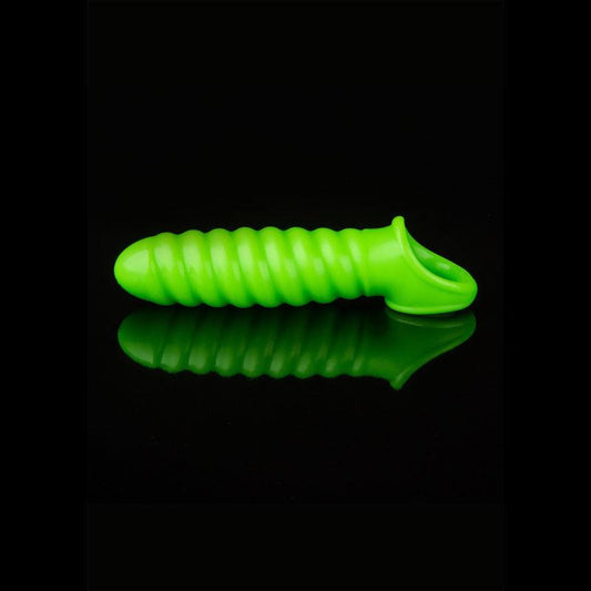 OUCH! Glow In The Dark Swirl Stretchy Penis Sleeve - Take A Peek