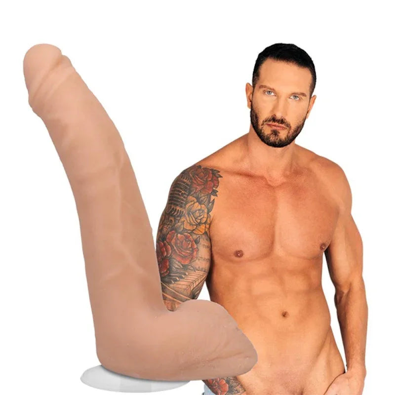 Signature Cocks Quinton James 8" with Removable Vac-U-Lock Suction Cup - Take A Peek