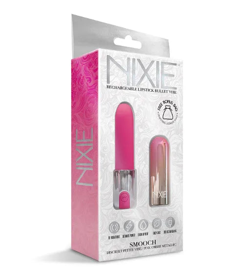 NIXIE Smooch Rechargeable Lipstick Vibrator, Pink Ombre - Take A Peek