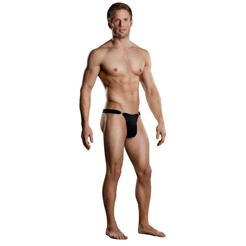 Male Power Spandex Quick Release Bong Clip Thong - Take A Peek