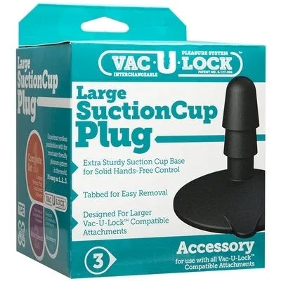 Vac-U-Lock Large Black Suction Cup Plug - Take A Peek