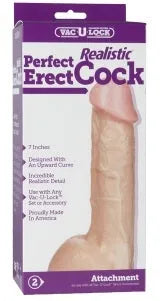 Vac-U-Lock Attachment - Perfect Realistic Erect Cock 7" - Take A Peek