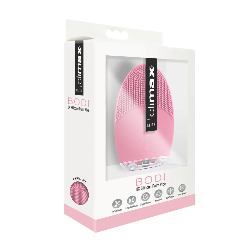 Climax Elite Bodi 15X Silicone Palm Vibe Pink - Take A Peek