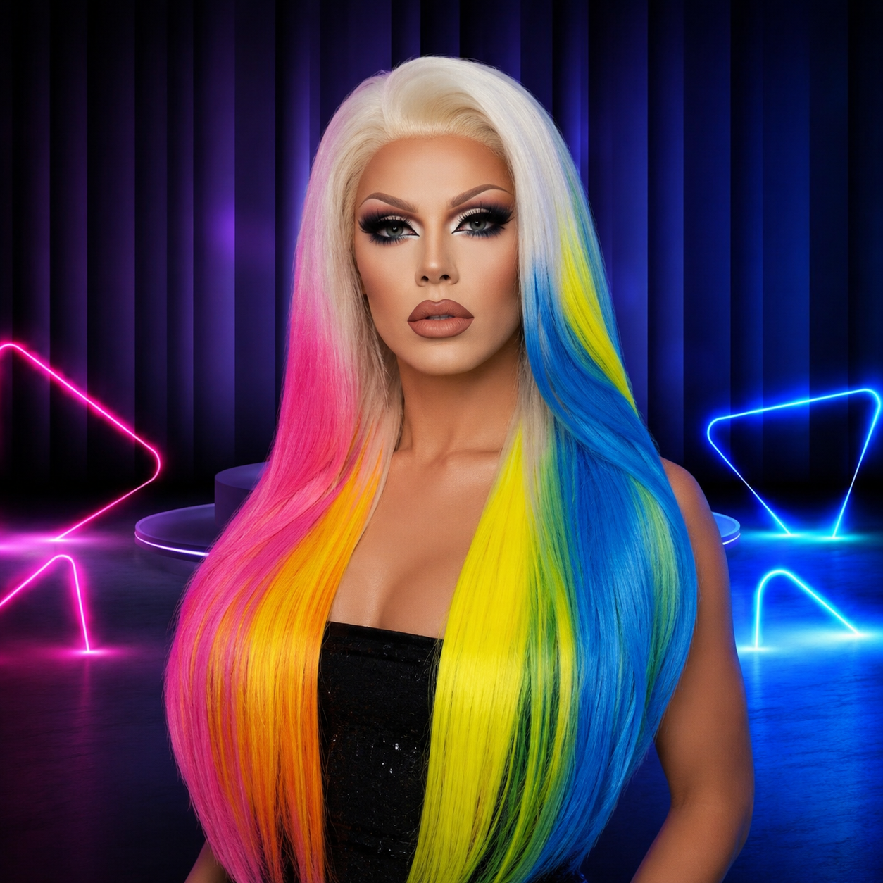 Premium lace front wig for drag queens in Australia with natural hairline and volume.