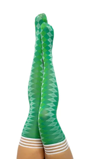 KIXIES PAR 4 - GREEN ARGYLE SIZE D - Take A Peek