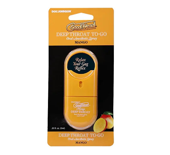 GoodHead - Deep Throat Spray To-Go - Mango - .30 fl. oz.-1360-46-CD