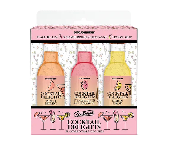 GoodHead kit - Cocktail Delights - Peach Bellini, Strawberries & Champagne, Lemon Drop - 3 Pack - Take A Peek