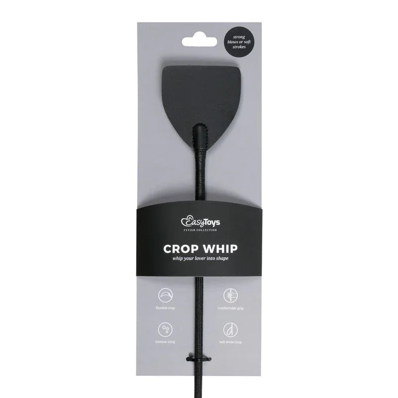 Wide Crop Whip Black