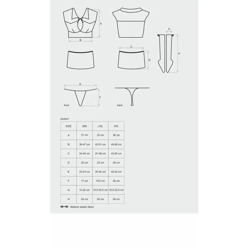 Student 4 Pc Costume