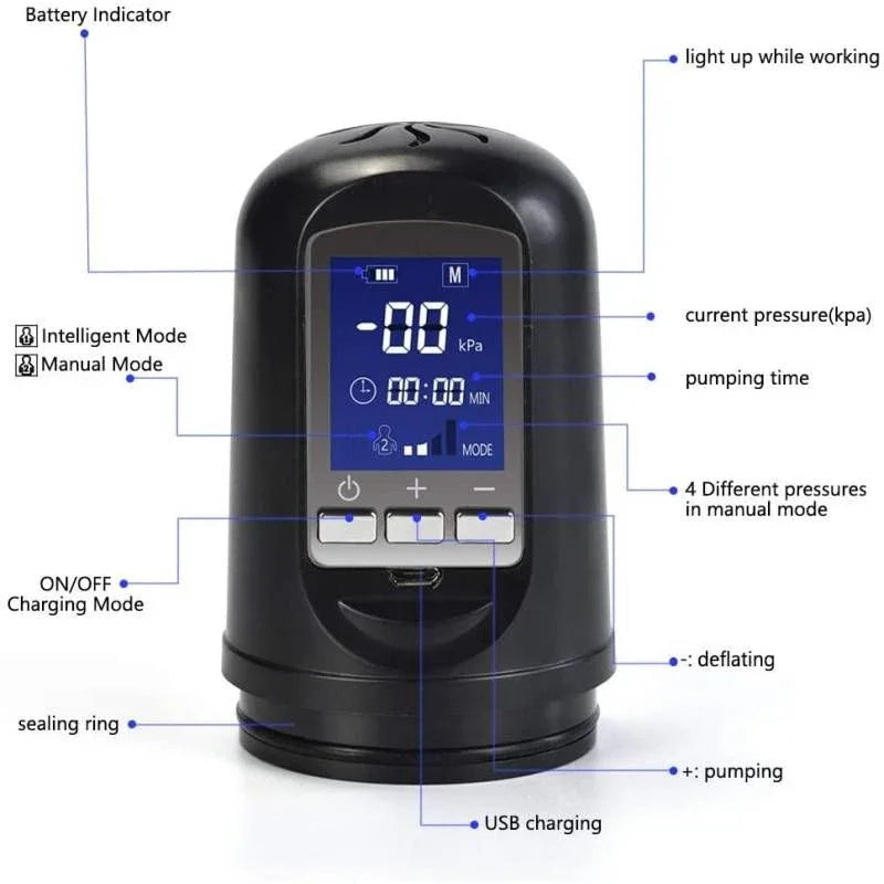 Luxury USB LCD Auto-Pump Clear - Take A Peek