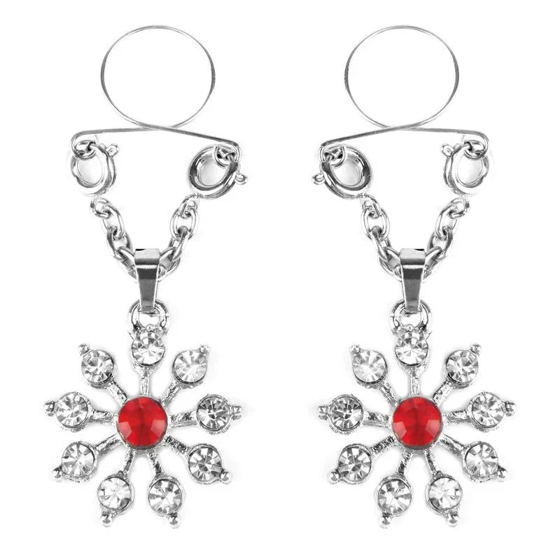 Ruby and Diamond Star Nipple Jewellery
