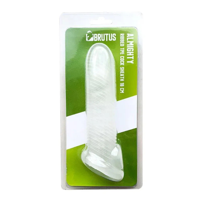 Almighty Ribbed Cocksheath 18cm - Take A Peek
