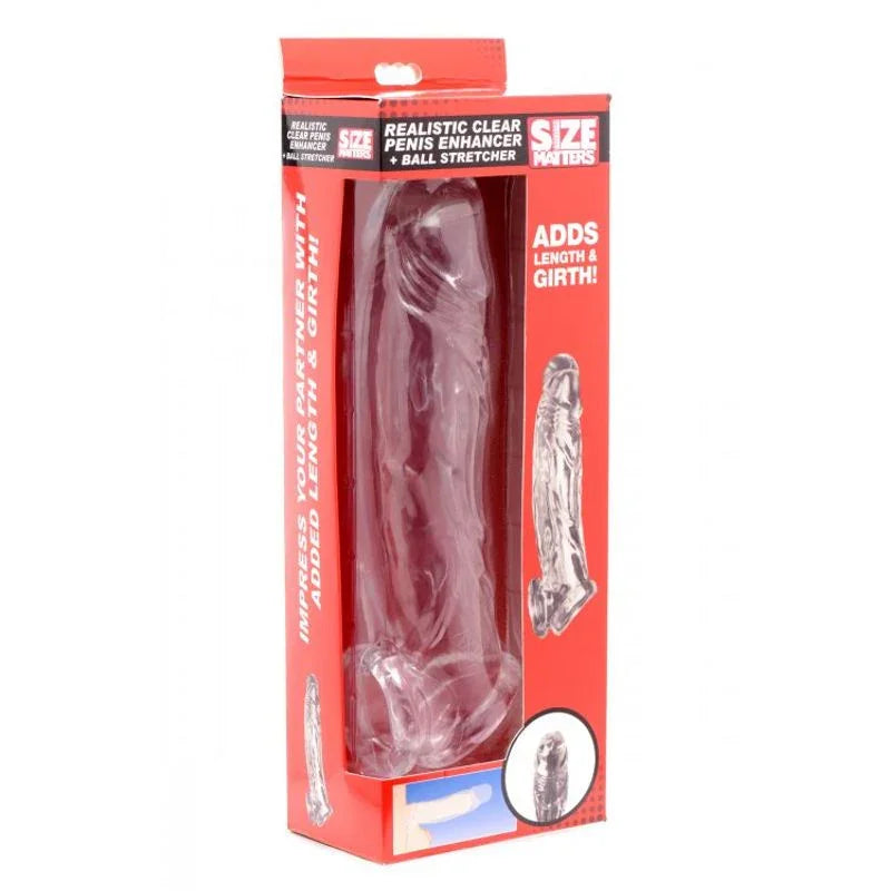 Realistic Clear Penis Enhancer and Ball Stretcher - Take A Peek