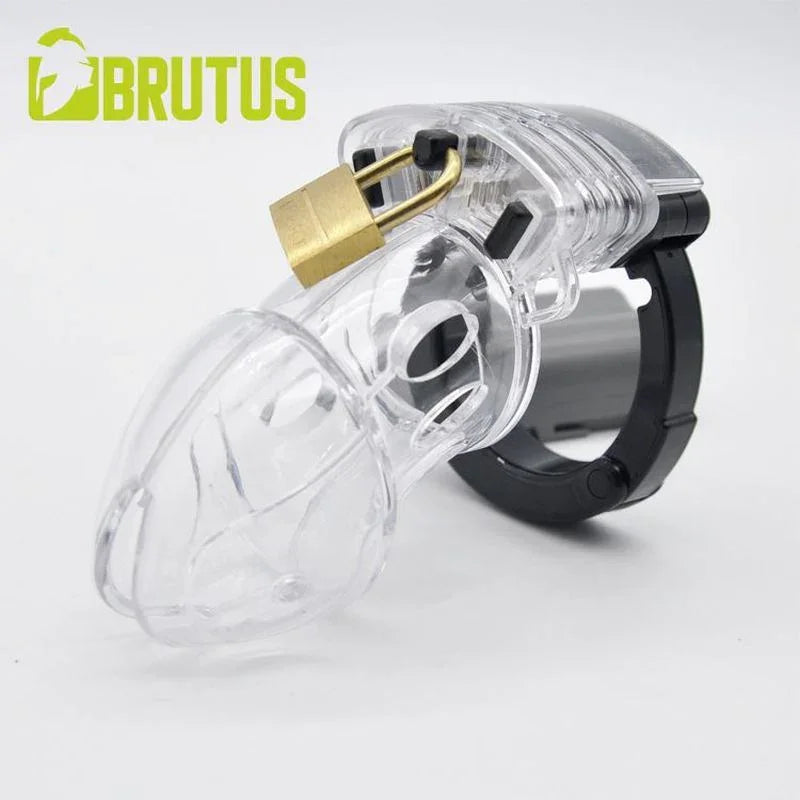 Brutus Alpha Chastity Cage Clear - Take A Peek