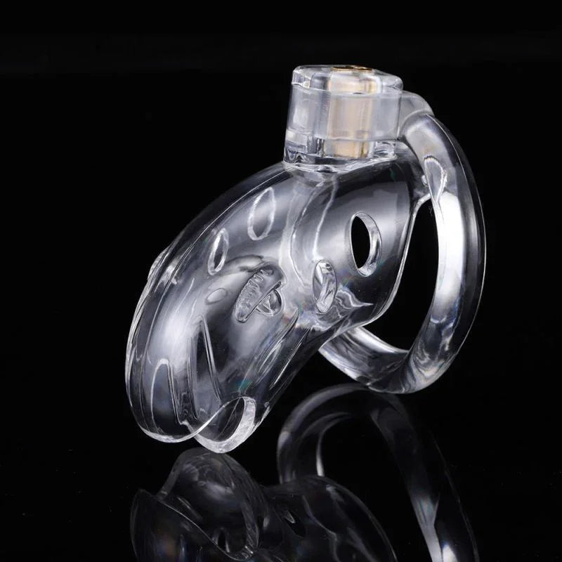 Brutus Shark Chastity Cage Clear - Take A Peek