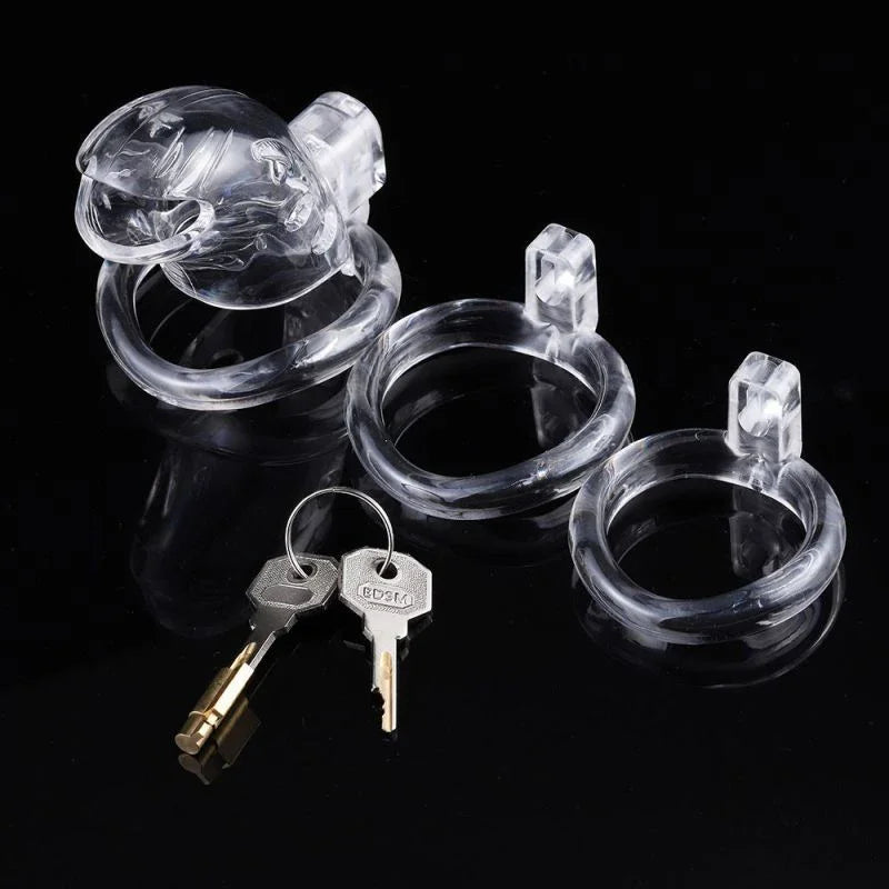 Brutus Shark Chastity Cage Clear - Take A Peek