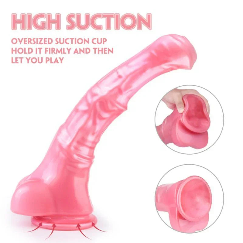 Duke Horse Dong w Balls Pink XXL - Take A Peek